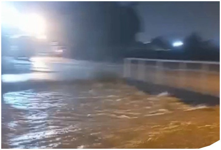 Canal do Estreito em Sousa com volume de água em dias de chuvas