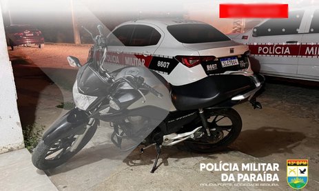Apreensão de motocicleta adulterada 