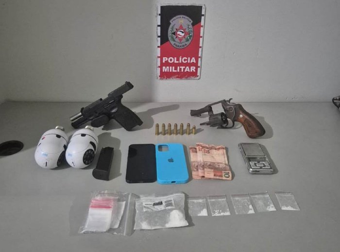 Material ilícito apreendido em ação da Polícia Militar