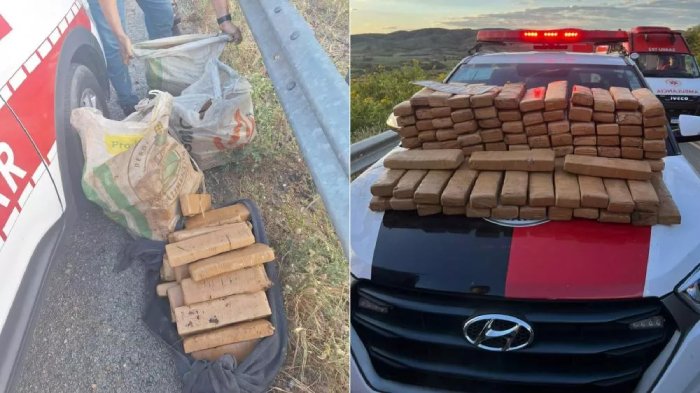 Carga com maconha apreendida no Sertão da Paraíba