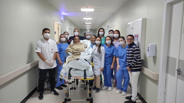 Paciente Maria Eduarda, de 19 anos