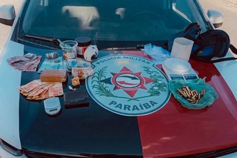 Drogas apreendidas em ação da Polícia Militar