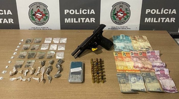 Material ilícito apreendido em ação da Polícia Militar
