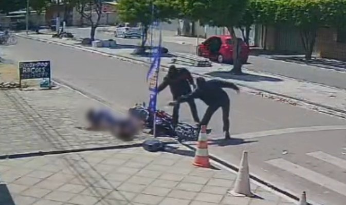 Imagem do homicídio ocorrido em Santa Rita 