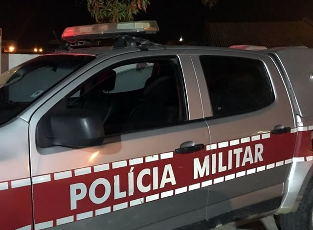 Viatura da Polícia Militar em ocorrência