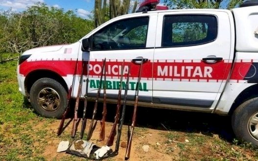Com o objetivo de coibir a caça predatória, polícia apreende oito armas de fogo 