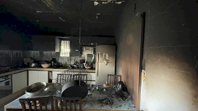 Incêndio em residência na cidade de Itaporanga