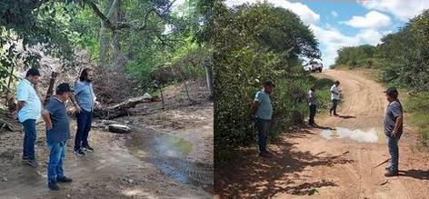 Locais onde vão ser construídas passagens molhadas na Zona Rural de Aparecida