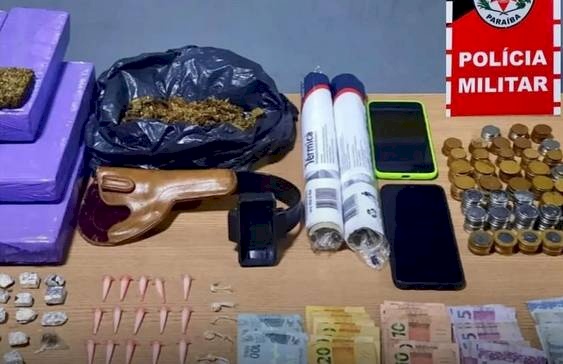 Material ilícito apreendido pela Polícia Militar