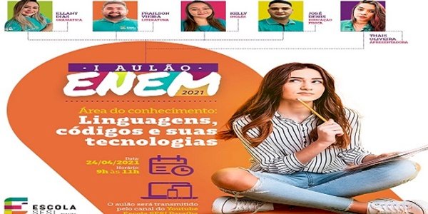 Escola Sesi da paraíba inicia neste sábado série de aulões para o enem 2021