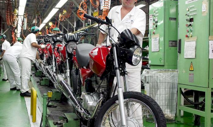 Produção de motocicletas do Polo Industrial de Manaus