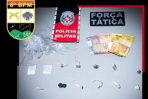 Drogas apreendidas pela polícia militar em Itabaiana 