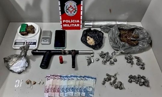 Polícia prende indivíduo por tráfico de drogas e posse ilegal de arma de fogo 
