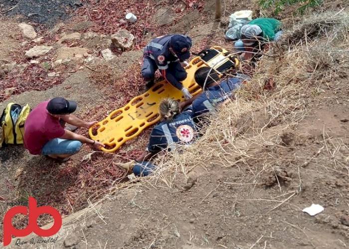Homem fica gravemente ferido em acidente na PB-359, próximo ao município de São Francisco