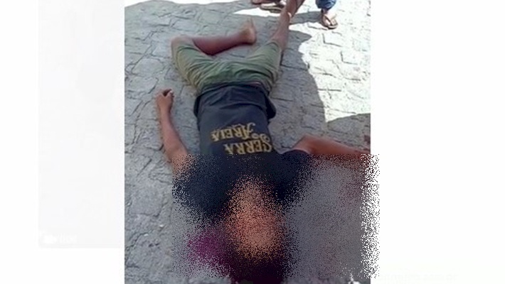 Nildinho Batera aguardando socorro do SAMU