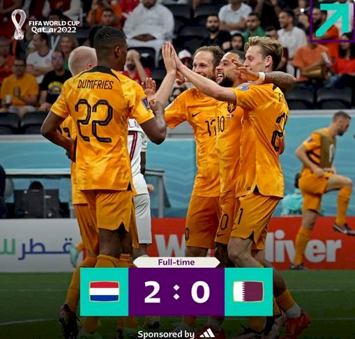 Holanda superou o Catar por 2 a 0 no Estádio Al Bayt