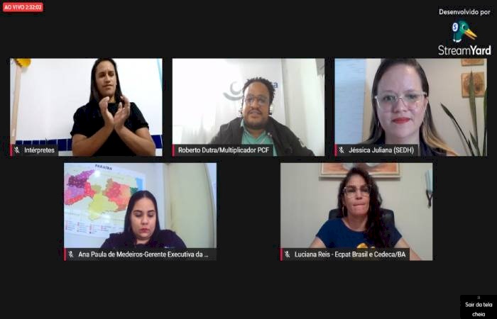 A live transmitida pelo canal da Sedh no YouTube contou com a participação simultânea de mais de 250 pessoas