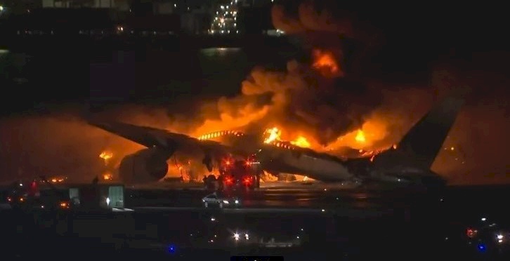 Avião pegou vogo no Japão