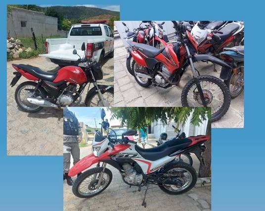 Veículos recuperados pela PM no Sertão da Paraíba