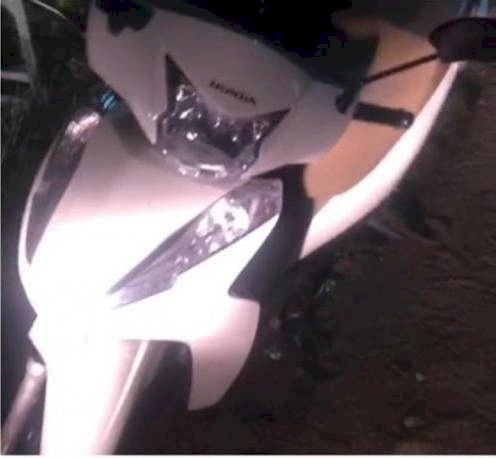 Motocicleta recuperada pela Polícia Militar em São Bento