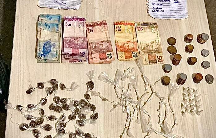 Drogas apreendidas pela polícia militar em Cajazeiras 