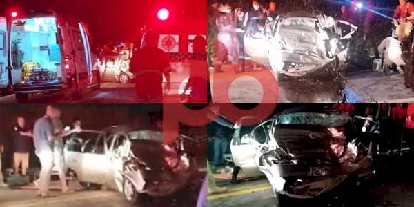 Imagens do grave acidente do tipo colisão na BR 230, em Sâo Bentinho 