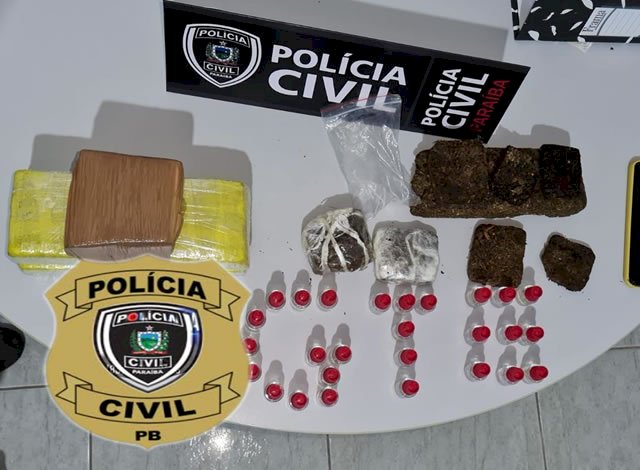 Polícia Civil prende quatro pessoas em flagrante pelo crime de tráfico de drogas no Sertão paraibano