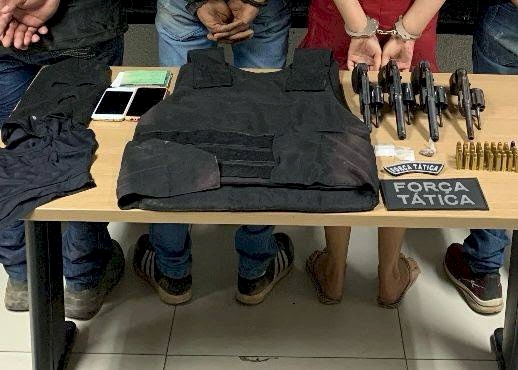 Objetos apreendidos durante operação 