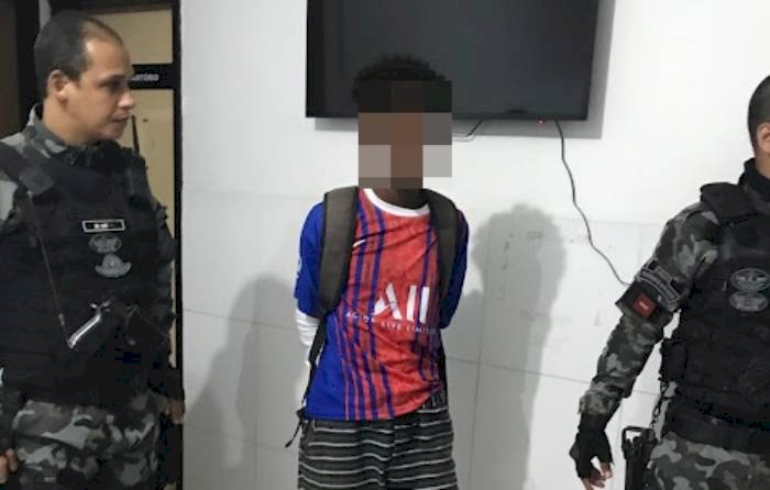 Prisão em flagrante de suspeito de roubo em Cajazeiras