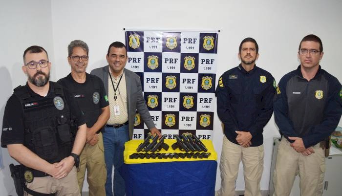 Sete pistolas Taurus PT 640 doadas ao TRT da 13ª Região