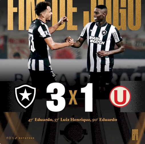 Botafogo alcança a sua primeira vitória na atual edição da Copa Libertadores