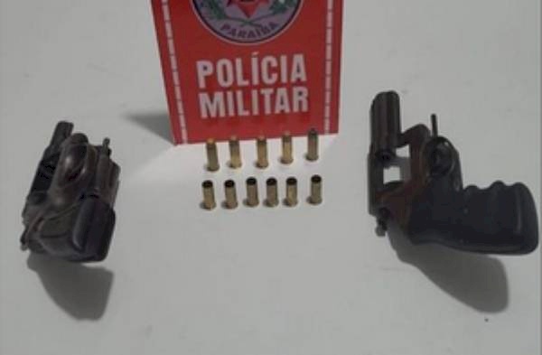 Armas de fogo e munições apreendidas pela PM em São Bento