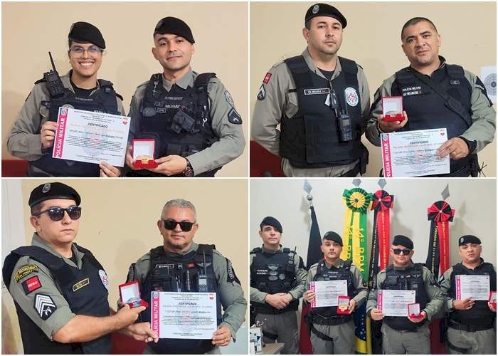 Policiais referências do mês de julho
