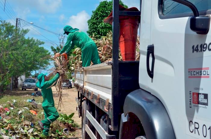 Emlur recolhe resíduos de poda de árvores em sete bairros