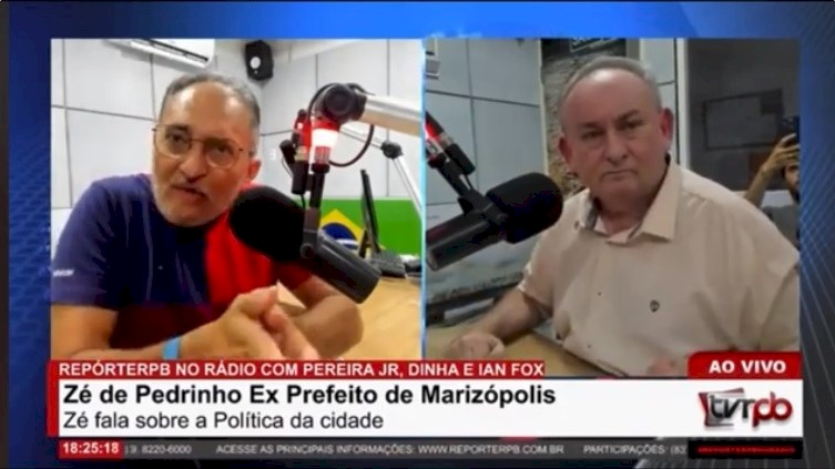 Zé de Pedrinho no Programa REPORTERPB no Rádio
