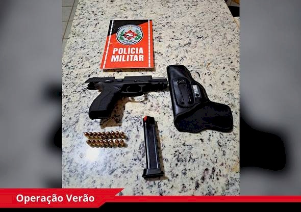 Arma de fogo e munições apreendidas em Catolé do Rocha