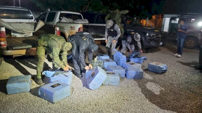 500 kg de cloridrato de cocaína na região da Serra de Santa Bárbara