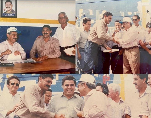 Em 1997 a cidade de Poço Dantas recebia a visita do saudoso governador Ze Maranhão 
