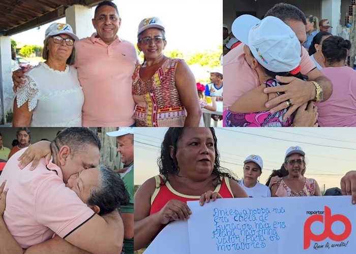 Inauguração do calçamento no Distrito de Prensa, em Aparecida 