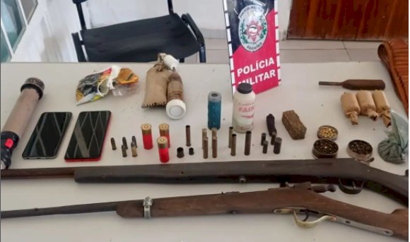 Polícia cumpre mandado de prisão e apreende armas de fogo, no Sertão 