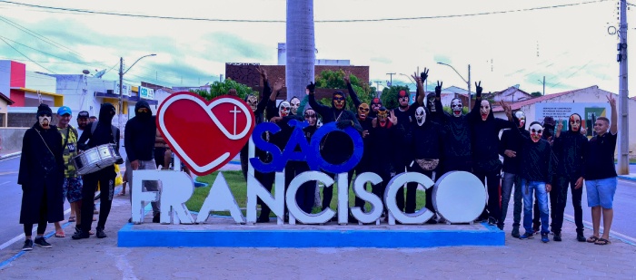 Tradicional turma de cablocos do município de São Francisco