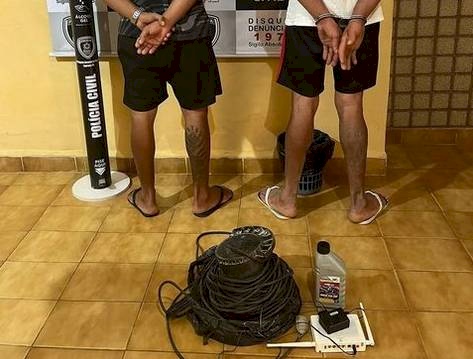 Prisão de homens suspeitos de furto em Areia