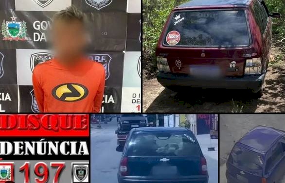 Prisão de homem e carro roubado recuperado