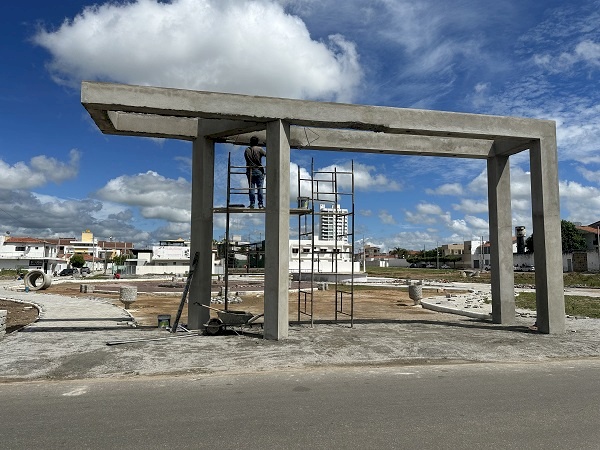 Obra de construção do Parque da Cidade em Sousa