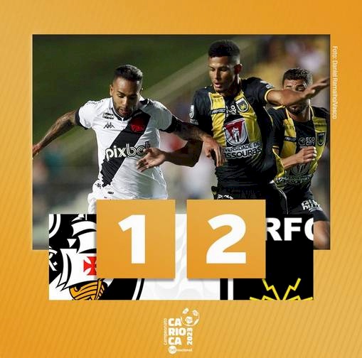 Vasco foi superado por 2 a 1 pelo Volta Redonda