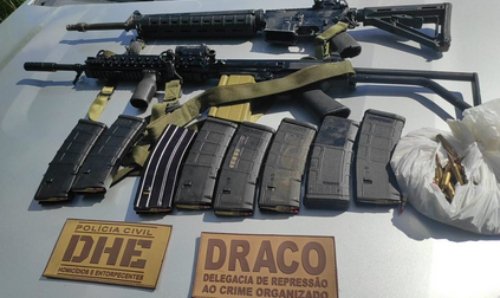 Armamentos apreendidos pelas Polícias, no Sertão da Paraíba
