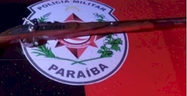 Arma de fogo apreendida pela polícia militar em Bananeiras 