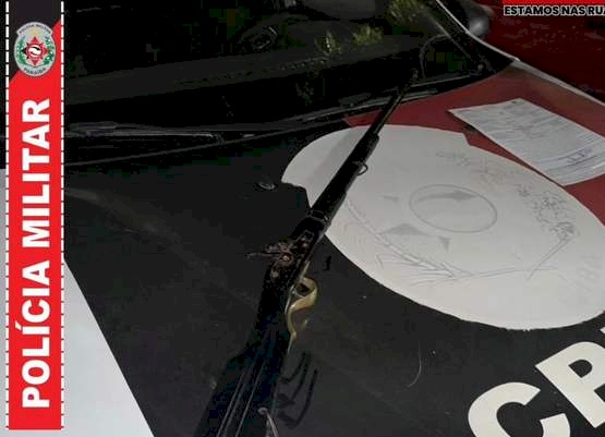 Arma de fogo apreendida pela PM em Uiraúna
