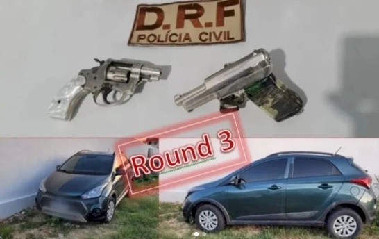 Veículo clonado e armas de fogo apreendidos em operação na cidade de Campina Grande 