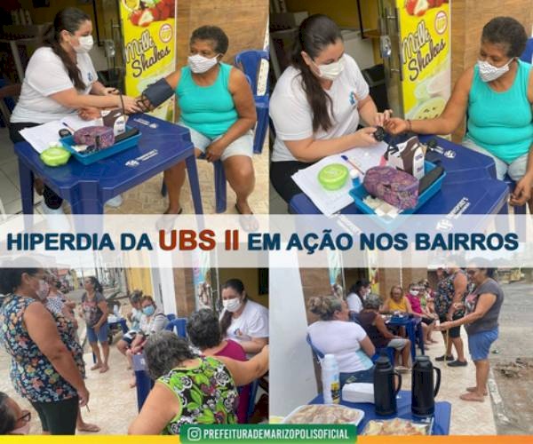Atendimento de Hiperdia da UBs II em ação nos Bairros